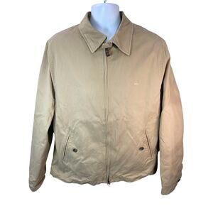 BROOKS BROTHERS Men’s XL Beige Classic Full-Zip Bomber Jacket